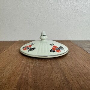 Hall's Superior‎ Kitchenware Red Poppy Replacement LID ONLY Uranium Glaze
